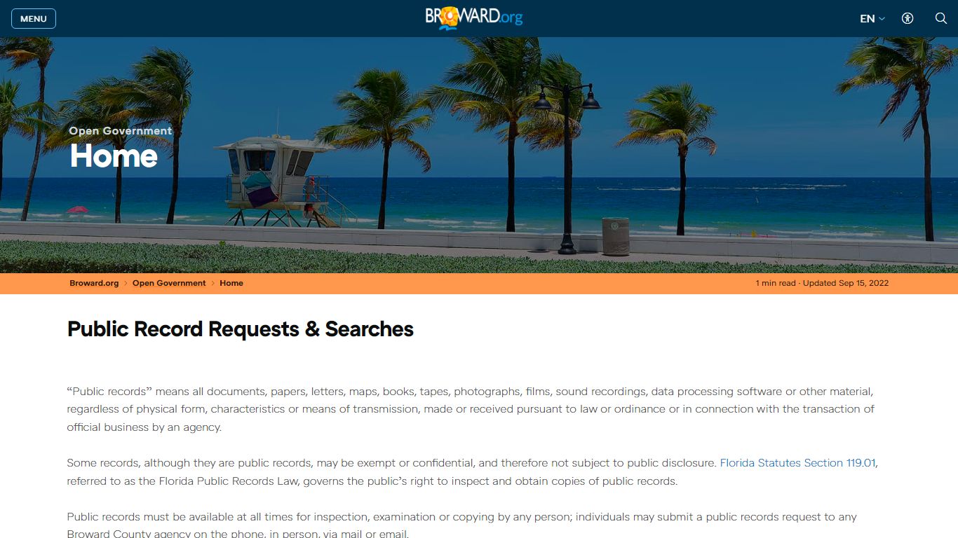 Public Records Requests Home - Broward County, Florida
